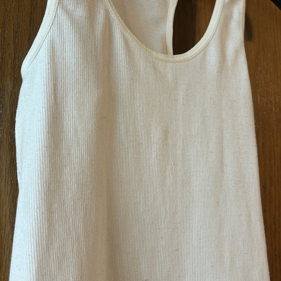 Diamante White Ribbed Razorback Tank Top - Picture 3 of 8